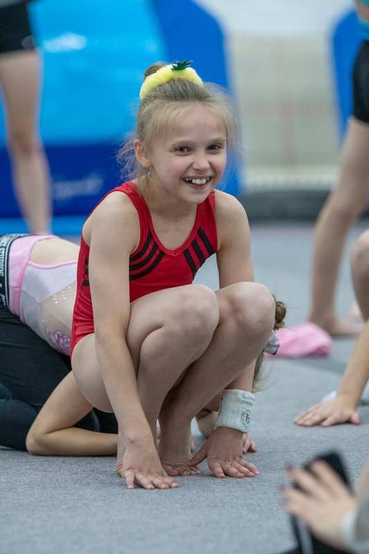 Child on gymnastics floor at BGC Family Fun