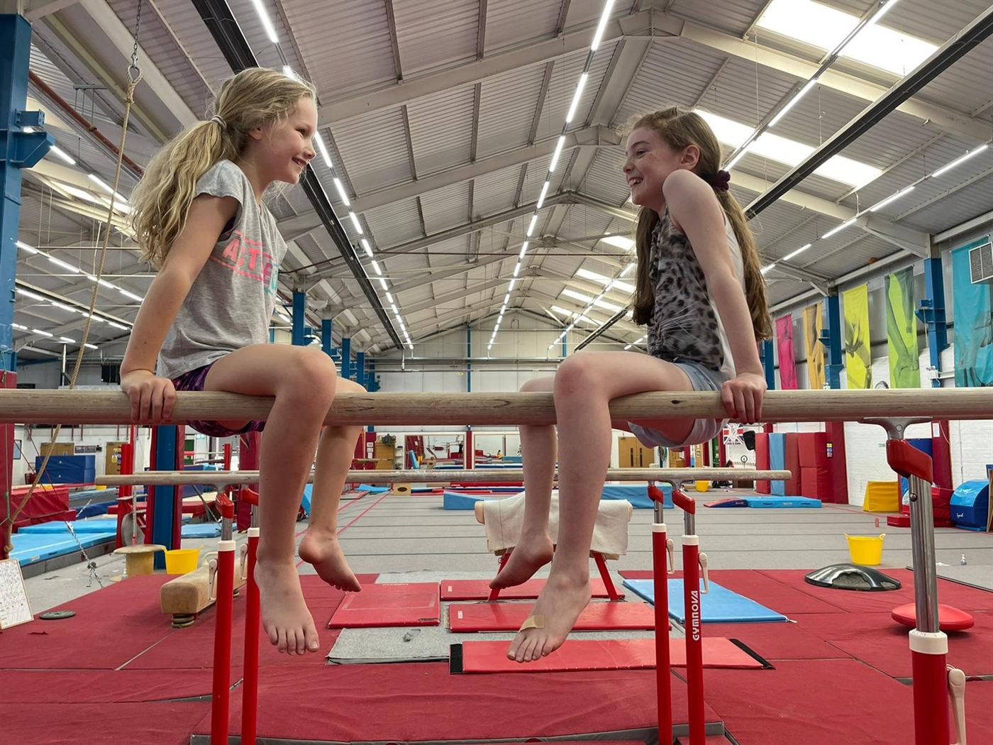 Children on the gymnastics floor at BGC